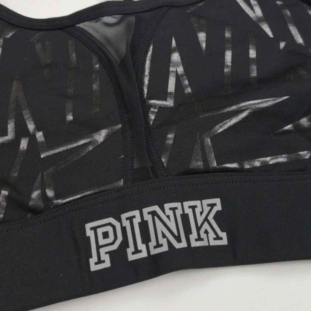 PINK Victoria's Secret Ultimate Unlined Sports Bra Black Size M NWT - Picture 3 of 8